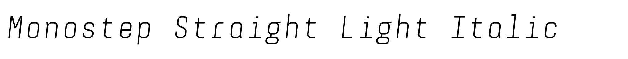 Monostep Straight Light Italic image